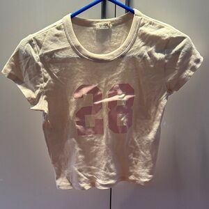 Brandy Cream T-Shirt with Pink Number 28